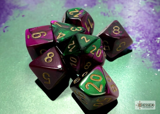 Gemini® Green-Purple/gold  7-Die Set