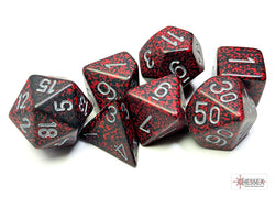 Speckled Silver Volcano Polyhedral 7-Dice Set