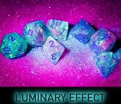 Nebula Nocturnal/blue Luminary Polyhedral 7-Dice Set