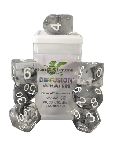 Set of 7 Dice w/ Arch'd4: Diffusion Wraith