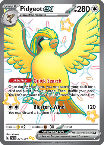 Pidgeot ex (221/091) [Scarlet & Violet: Paldean Fates]