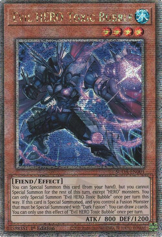 Evil HERO Toxic Bubble (Quarter Century Secret Rare) [SUDA-EN001] Quarter Century Secret Rare