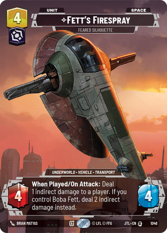 Fett's Firespray - Feared Silhouette (1046) (Prestige) (1046) [Jump to Lightspeed]