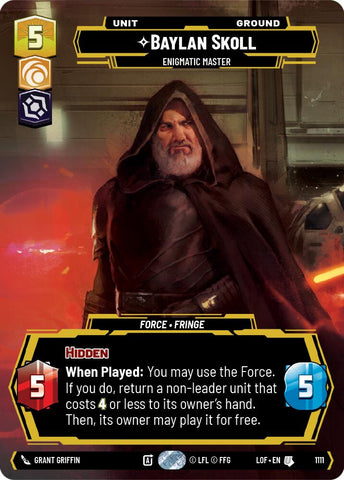 Baylan Skoll - Enigmatic Master (1111) (Prestige Foil) (1111) [Legends of the Force]