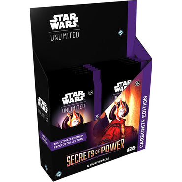 PRE-ORDER: Secrets of Power Carbonite Edition - Booster Display
