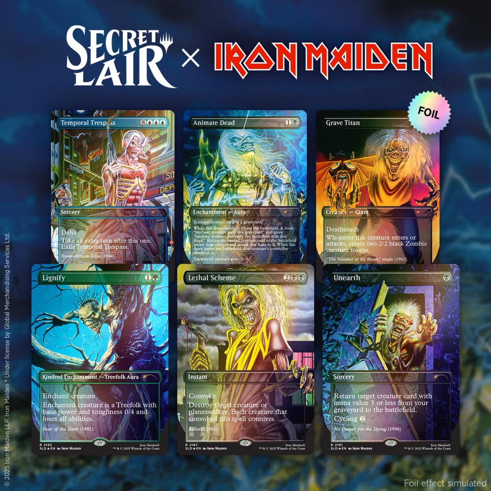Secret Lair: Drop Series - Secret Lair x Iron Maiden: Album Art (Rainbow Foil Edition)