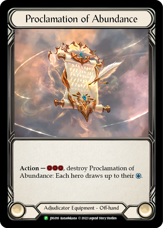 Proclamation of Abundance [JDG010] (Promo)  Rainbow Foil