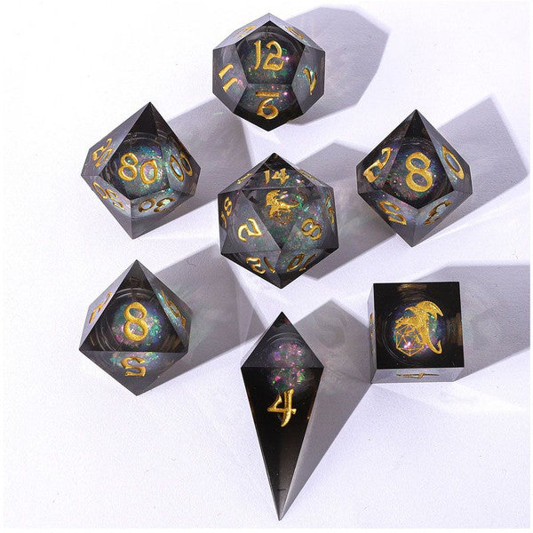 7-Set Captured Magic Liquid Core Hand Sanded Sharp Edge Resin