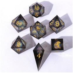 7-Set Captured Magic Liquid Core Hand Sanded Sharp Edge Resin