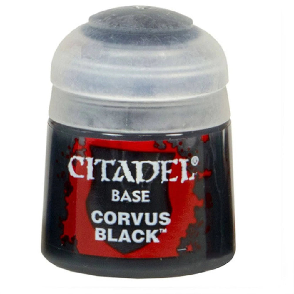 Citadel Paint: BASE: CORVUS BLACK (12ML) (6-PACK)