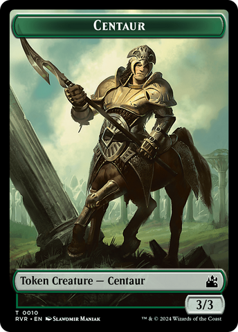 Spirit (0018) // Centaur Double-Sided Token [Ravnica Remastered Tokens]