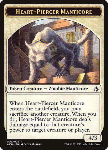 Heart-Piercer Manticore Token [Amonkhet Tokens]