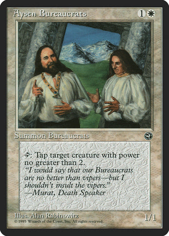 Aysen Bureaucrats (Murat Flavor Text) [Homelands]