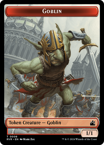 Goblin (0008) // Spirit (0004) Double-Sided Token [Ravnica Remastered Tokens]